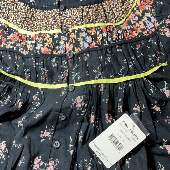 Free People Paloma Printed Blouse New with Tags $118.00 - Picture 4 of 4